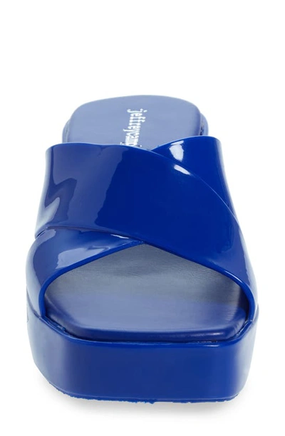 Shop Jeffrey Campbell Bubblegum Platform Sandal In Blue Shiny