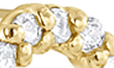 Shop Set & Stones Alpine Diamond Horseshoe Stud Earrings In Yellow Gold