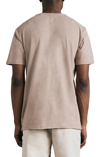 Shop Rag & Bone Miles Linen & Cotton Pocket T-shirt In Greige