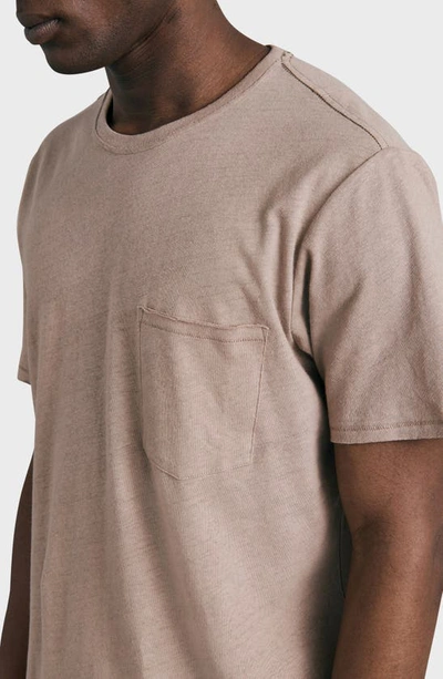Shop Rag & Bone Miles Linen & Cotton Pocket T-shirt In Greige