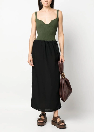 Shop Totême Toteme Black Drawstring Skirt