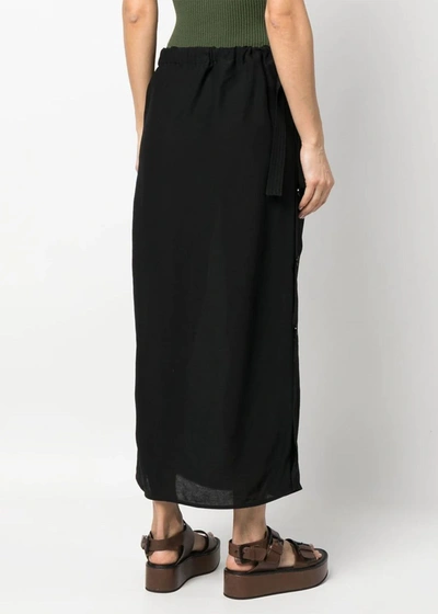 Shop Totême Toteme Black Drawstring Skirt