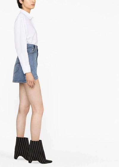 Shop Kimhēkim Blue Reformed Denim Miniskirt