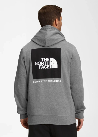 Shop The North Face Grey Box Nse Hoodie In Tnf Medium Grey Heather/tnfblack