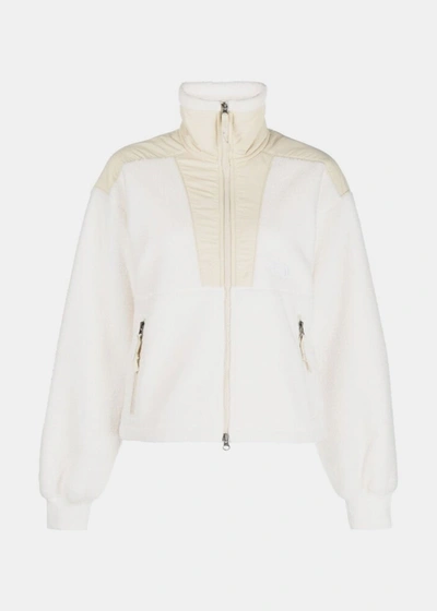 Shop The North Face White 94 Sherpa Denali Jacket In Gardenia White/gravel