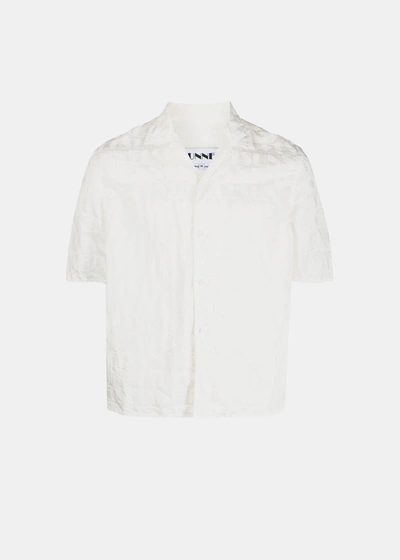 Shop Sunnei White Monogram Shirt In Cream