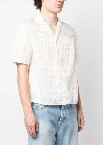Shop Sunnei White Monogram Shirt In Cream