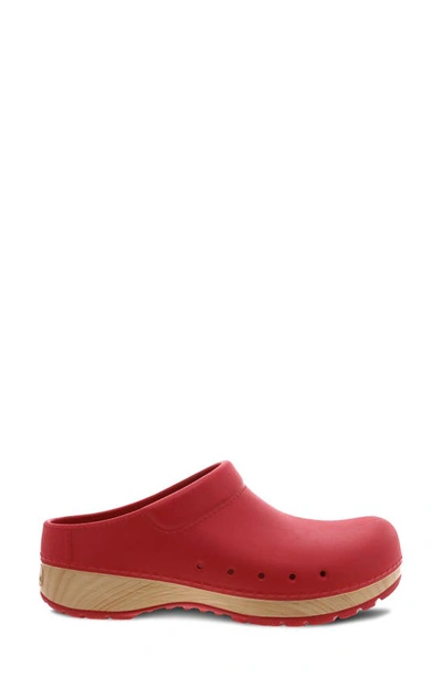 Dansko Kane Clog In Red Molded