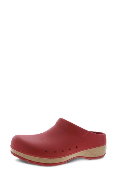 Dansko Kane Clog In Red Molded