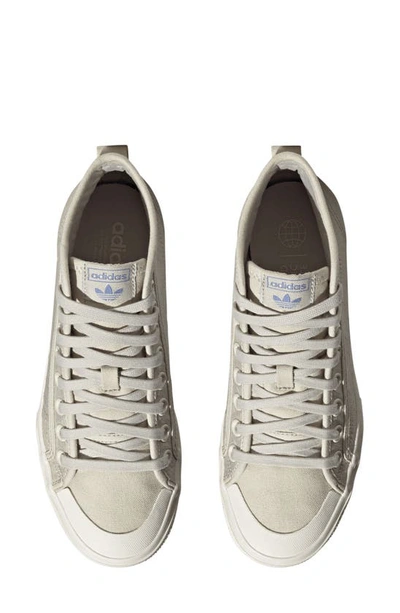 Shop Adidas Originals Nizza Mid Platform High Top Sneaker In Alumina/ Alumina/ Off White