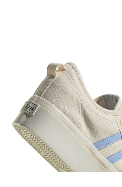 Shop Adidas Originals Nizza Platform Sneaker In White/ Blue/ Off White