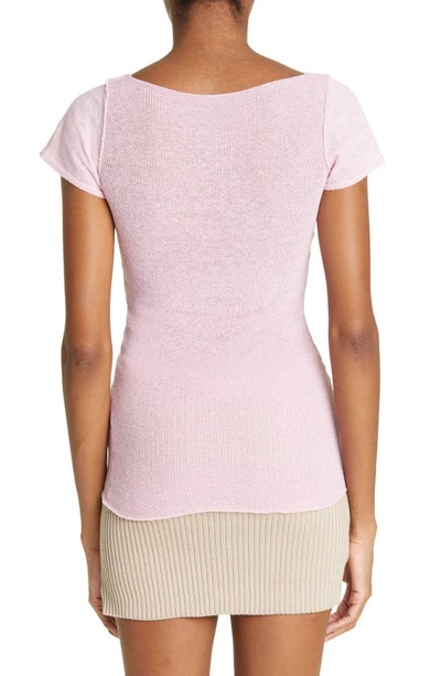 Shop Paloma Wool Lope Ballet Neck Sweater In Pink