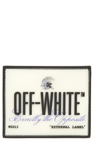 Shop Off-white Logo Patch Card Case In Black Multi