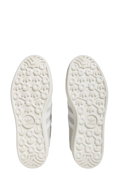 Shop Adidas Originals Gazelle Bold Platform Sneaker In Grey/ White/ White