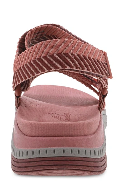 Shop Dansko Racquel Ankle Strap Sport Sandal In Rose Herringbone Webbing