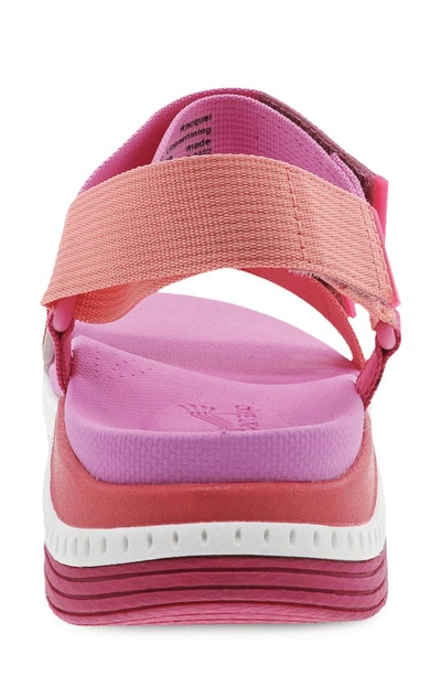 Shop Dansko Racquel Ankle Strap Sport Sandal In Strawberry Multi Webbing