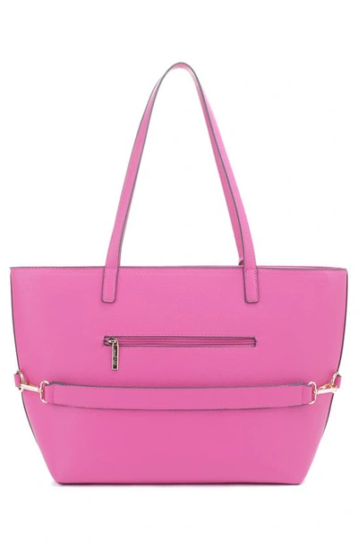 Mali + Lili Estie Recycled Vegan Leather Tote In Pink