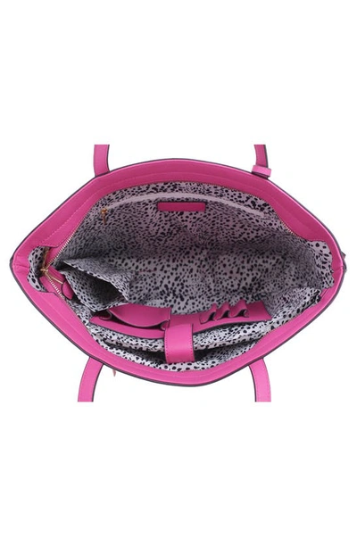 Mali + Lili Estie Recycled Vegan Leather Tote In Pink