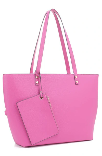 Mali + Lili Estie Recycled Vegan Leather Tote In Pink