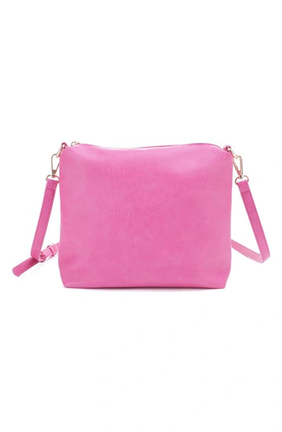 Shop Mali + Lili Ray Convertible Woven Vegan Leather Tote In Hot Pink