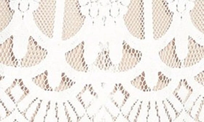 Wayf V-neck Lace Maxi Dress In White/  Nude