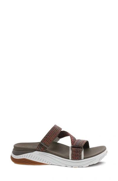 Shop Dansko Rosette Strappy Sport Sandal In Brown Multi Webbing