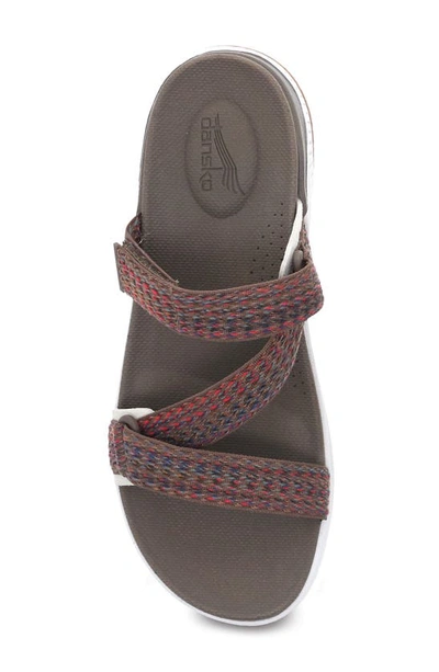 Shop Dansko Rosette Strappy Sport Sandal In Brown Multi Webbing