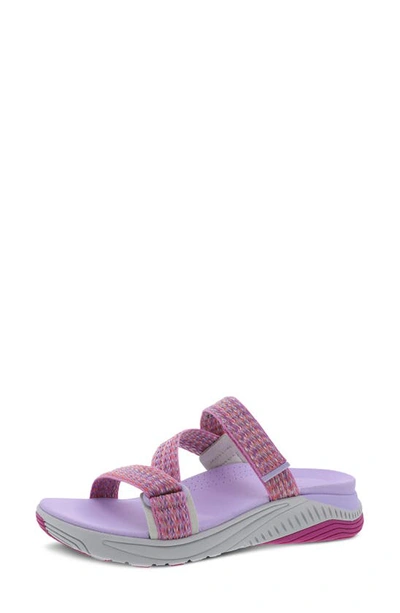 Shop Dansko Rosette Strappy Sport Sandal In Fuchsia Multi Webbing