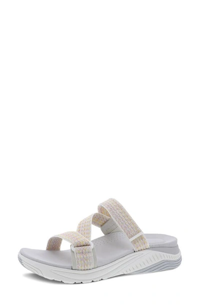 Shop Dansko Rosette Strappy Sport Sandal In Ivory Multi Webbing