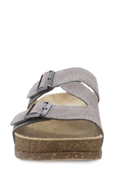 Shop Dansko Dayna Strappy Slide Sandal In Stone Suede