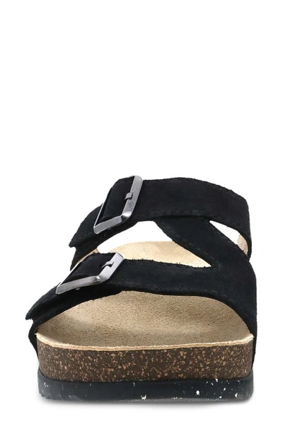 Dansko Dayna Strappy Slide Sandal In Black Suede