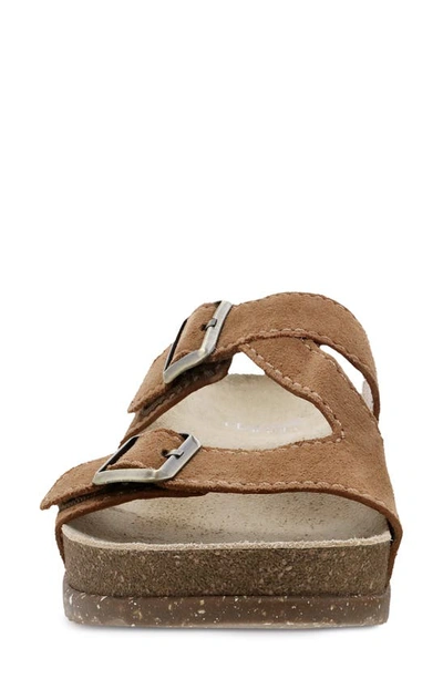 Shop Dansko Dayna Strappy Slide Sandal In Tan Suede