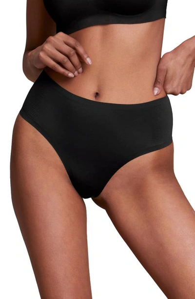 Shop Eby Assorted 3-pack High Waist Thongs In Black