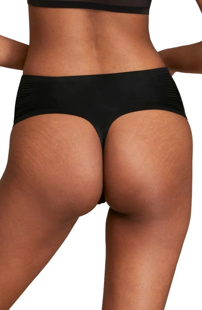 Shop Eby Assorted 3-pack High Waist Thongs In Black