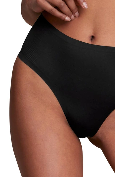 Eby Assorted 3-pack High Waist Thongs In Black