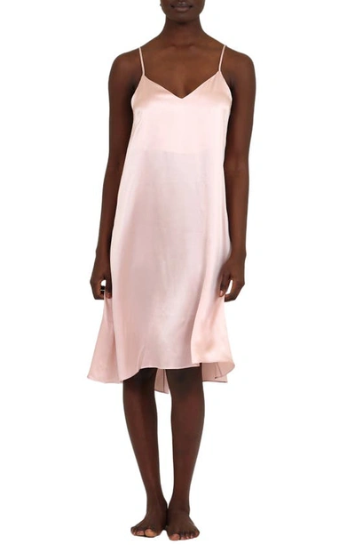 Shop Papinelle Pure Silk Slip Nightgown In  Pink