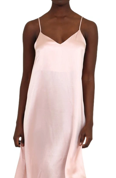 Shop Papinelle Pure Silk Slip Nightgown In  Pink