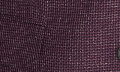 Shop Jack Victor Midland Houndstooth Wool Sport Coat In Burgundy