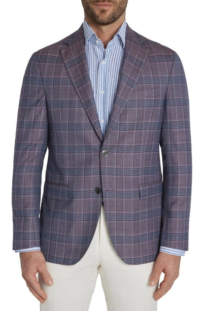 Shop Jack Victor Midland Plaid Wool Sport Coat In Purple