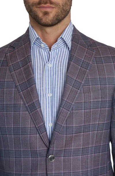 Shop Jack Victor Midland Plaid Wool Sport Coat In Purple