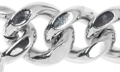 Shop Dolce & Gabbana Dg Logo Crystal Chain Belt In Silver