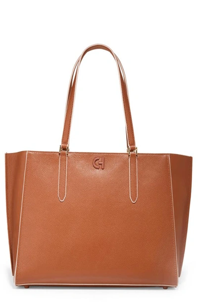 Shop Cole Haan Go-to Leather Tote In British Tan