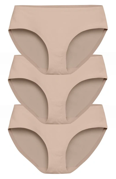 Shop Eby Assorted 3-pack Hipster Briefs In Nude