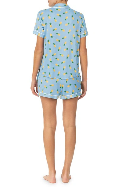 Kate Spade New York Printed Short Pajama Set In Blue/ Pineapple