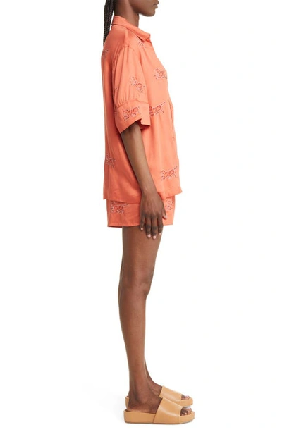 Sani Embroidered Pajamas In Coral
