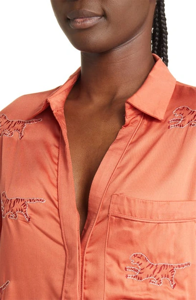 Sani Embroidered Pajamas In Coral
