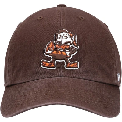 Shop 47 ' Brown Cleveland Browns Brownie The Elf Legacy Franchise Fitted Hat