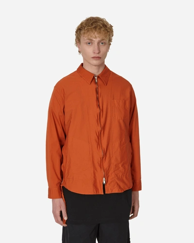 Shop Undercoverism Zip Up Shirt In Orange