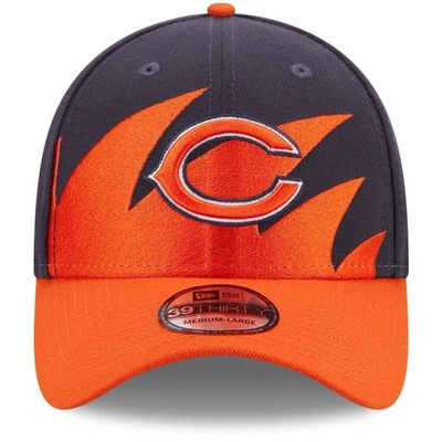 Shop New Era Navy/orange Chicago Bears Surge 39thirty Flex Hat