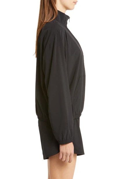Shop Beyond Yoga In Stride Half Zip Pullover In True Black
